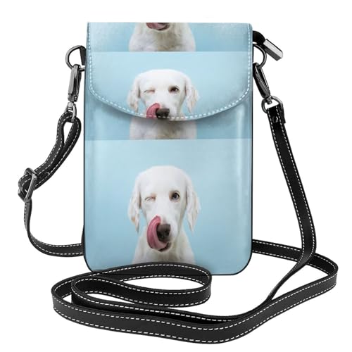 Portefeuille en cuir PU Labrador drôle, maroquinerie soignée