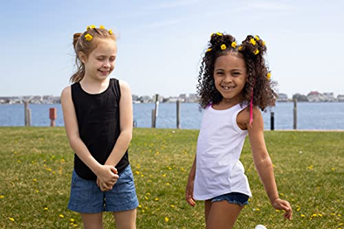 Image of Brix Girls 4-Pack Tank Tops - Jersey Cotton Comfort Soft Sleeveless Tunic Tees.