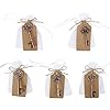 GoMaihe 50 Stuks Sleutel Flesopener, 5 Stijlen Vintage Flesopener Sleutelhanger, Doorzichtige Tas, Cadeaukaart…