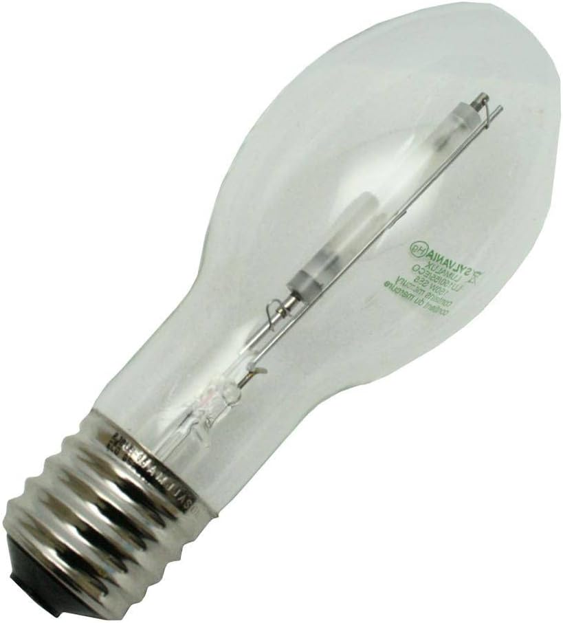 Sylvania LUMALUX HID Lamp, 100W Light Bulb, E39 Mogul Base, ED23.5, 9500 Lumens, 2100K, Clear (67514)