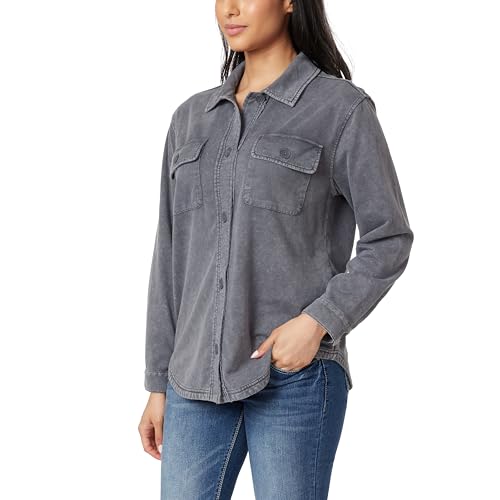 WallFlower Casual Fleece and Plaid Shackets Jackets Juniors for Women,