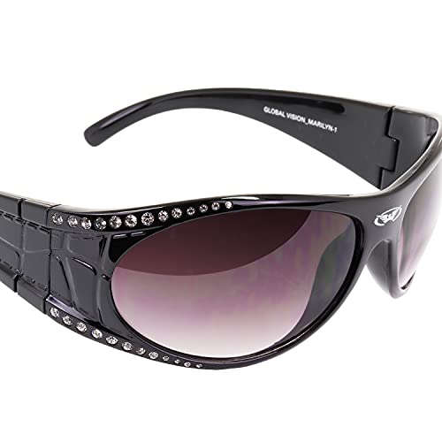 Global Vision Marilyn-1.5 Women's Sunglasses And 50 Swarovski Crystal Rhinestones #TOP4