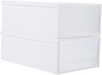 Vista 1 de 2Pcs Transparent Stackable Shoe Storage Organizer with Lids Plastic Containers for Shoes Closet Organizer Storage Boxes for Easy Access and