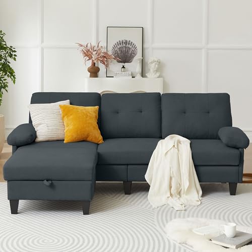 Soscana 85 L-Shaped Sofa with Storage Ottoman