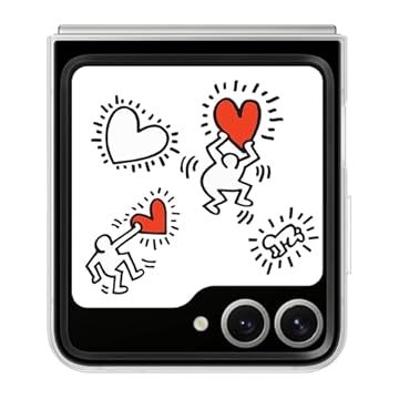 SAMSUNG Capa para celular Galaxy Z Flip 6, capa protetora com cartão interativo, intercambiável, luzes LED, designs personalizáveis que respondem ao movimento e ao toque, versão dos EUA,