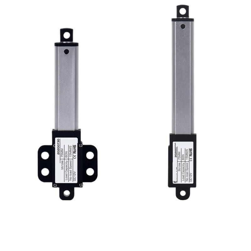 elektryczny siłownik liniowy 25 mm, DC 12 V, 10 mm, 30 mm, 50 mm, mikrosiłowniki, 10-calowy drążek teleskopowy
