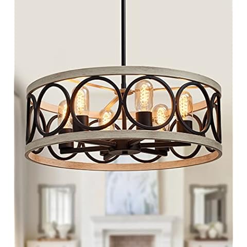 MEIXISUE Modern Farmhouse Drum Chandelier Cover