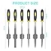 6 Piece Metal Needle File Set - 4-inch,Carbon Steel Files for Metal, Wood & Jewelry | Includes Flat, Warding, Square, Triangular, Round, and Half-Round Files