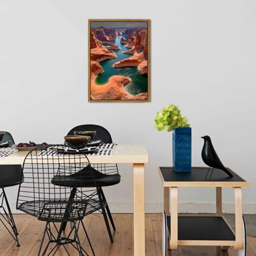 Image of Glen Canyon Wall Art Colorado River Landscape Wall Decor Arizona National Park Wall Art Southwestern Desert Scenery Canvas Prints Red Rock Mountain Picture for Bedroom Bathroom Home Decoration 16x24 inch