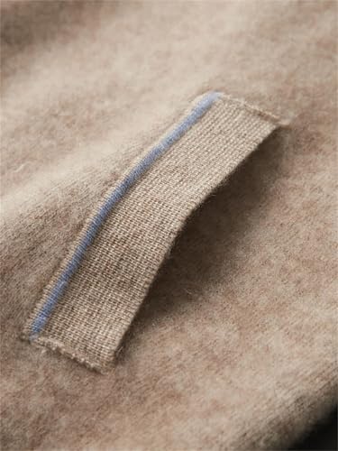 Men's Casual Cashmere Cardigans Sweater Cable Knit Cardigan Mock Neck Open Front Sweater4