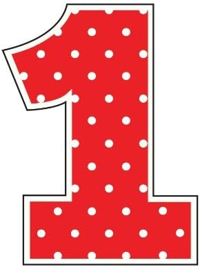Fancy Ladybug Polka Dot 1st Birthday Party - Shaped Number 1 Candle