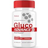 Gluco Advance Capsules, Gluco Advanced Blood Support Supplement GlucoAdvance Pills for Joints, GlucoseAdvance Premium Blend Flow Balance All Natural Formula Overall Health Wellness (60 Capsules)