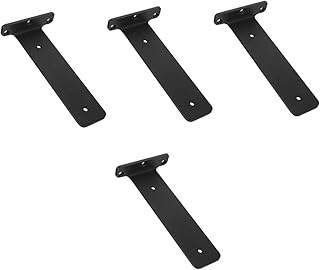 Angoily Book Shelf Brackets 4pcs Invisible Bracket Bookshelf Headboard Brackets Heavy Duty Bookshelf Hardware Brackets Industrial Shelf Bracket