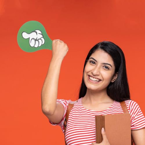 SEWACC Daumen Hoch, Daumen Runter, Paddel, Grün-rot, Doppelseitig, Ja Oder Nein, Paddel, Pvc-wahltafel für Veranstaltungsbedarf im Klassenzimmer