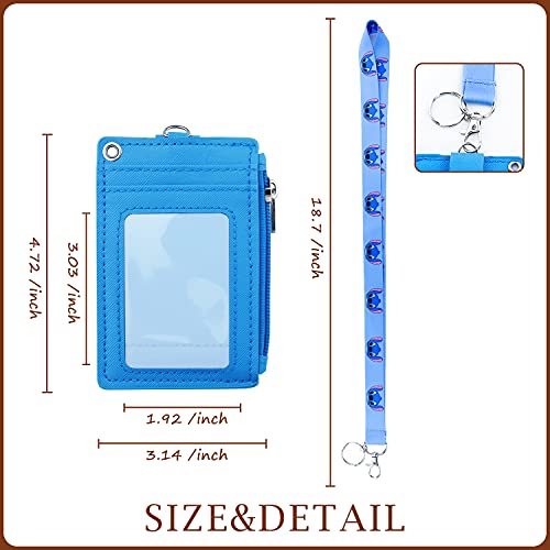 G-Ahora Stitch Pu Leather Badge Holder With Stitch Lanyard Id Credit Card Holder Wallet(Puly Stitch) #TOP1