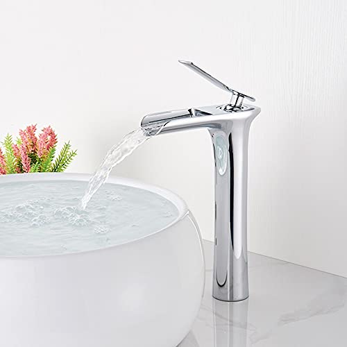 Robinet de salle de bain haut de gamme mitigeur fini chrome polish