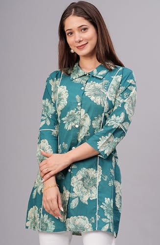 Image of rytras Women Woman Pure Cotton Straight Short Kurta |Short Kurti for Women Latest