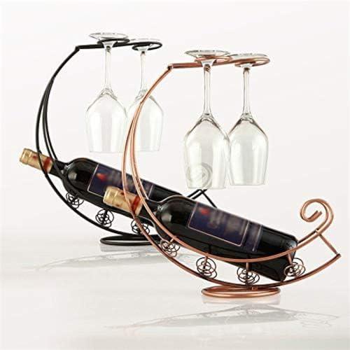 Soporte de vino metálico vintage para botellas miniatura 5