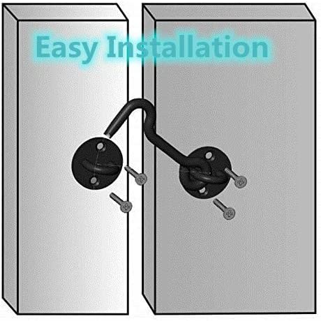 Aiptosy 2 Pack 6'' Barn Door Lock Heavy Duty Solid Thicken Stainless Steel Gate Latch, Cabin Hooks And Eye Latch With Mounting Screws. Best For Window, Cabin Hooks, Sliding Door, Bedroom, Bathroom #TOP5