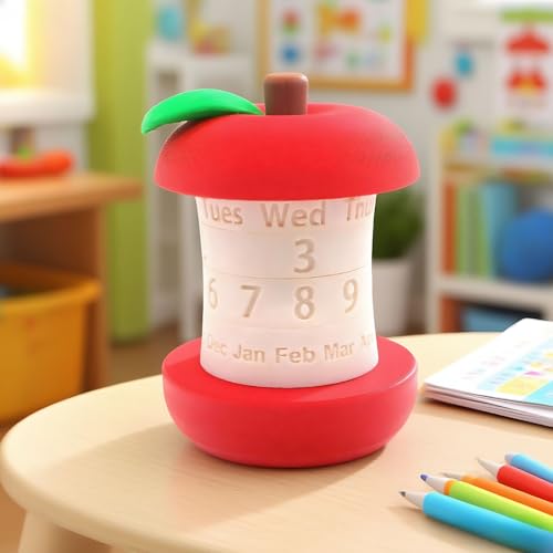 Calendrier perpétuel en forme de noyau de fruit, cadeau idéal enseignants - 6