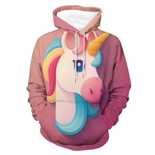 Sweat à Capuche Licorne à manches longues chaud et isolant pour l'hiver