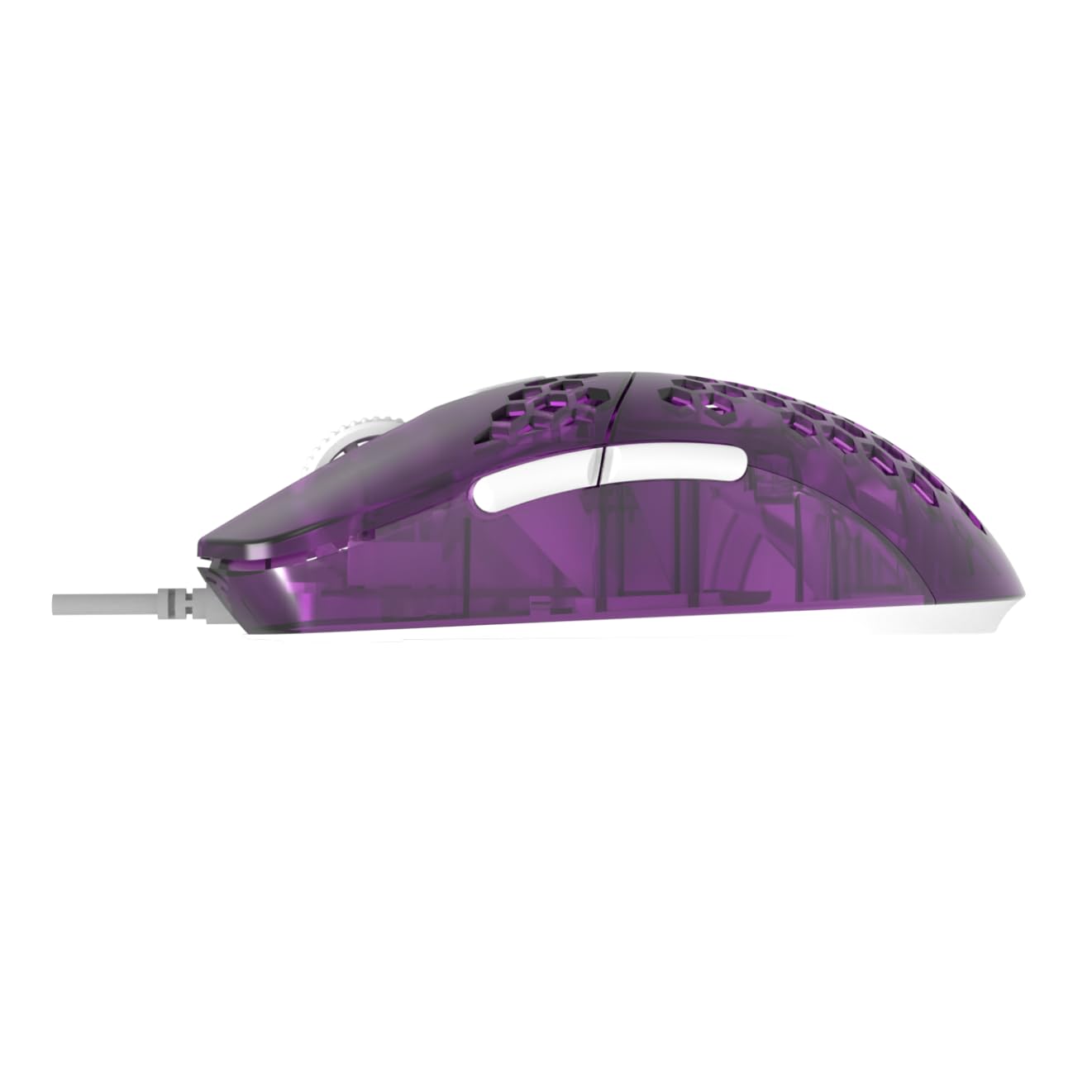 G-Wolves Hati HTM/HT-M Medium 56g Ultra Lightweight Honeycomb Wired Gaming Mouse, PixArt 3389 Sensor 16000 DPI, 6 Programmable Buttons, Low Latency, for PC/Mac (): Violet