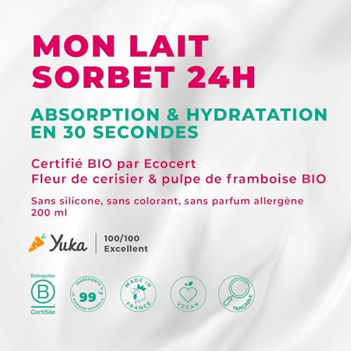 Lait corps absorption rapide certifié BIO par ECOCERT 200ML - 4