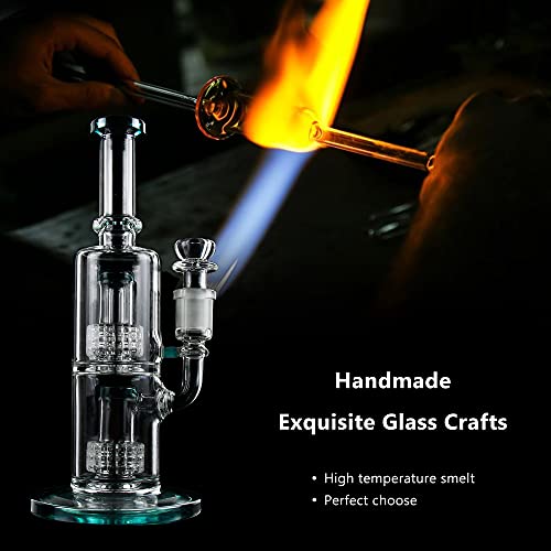 The7boX Dicke Bong Glas Wasserbongs gerade Wasserpfeife 18,8 mm Rig Rohre mit doppelschichtigem Filter dunkelgr¡§1n – Bild 5