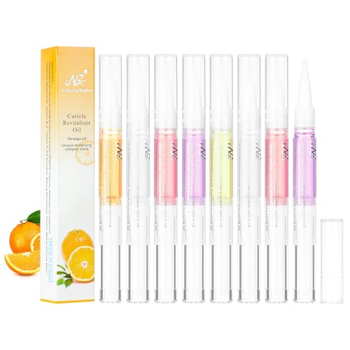 LOPHE 8 Pcs Huile Cuticules Ongles Stylo, Stylos à Huile pour Cuticules Nail Nutrition Oil Soin Des Ongles Polissoir a Ongle de Traitement pour Réparer les Fissures et l'huile de Cuticule Sèche – vue 9