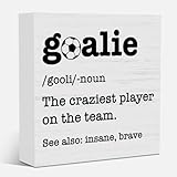 Goalie Definition Decor for Room Table Soccer Room Decor for Boys Men Soccer Girl Lover Soccer Gifts for Player Team 5 x 5 inches