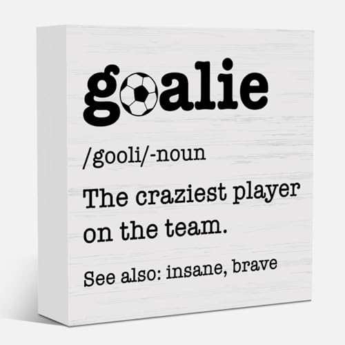 Goalie Definition Decor for Room Table Soccer Room Decor for Boys Men Soccer Girl Lover Soccer Gifts...
