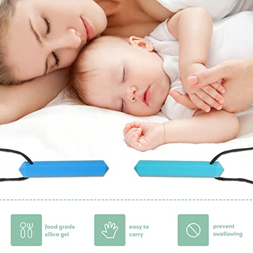 Healifty 2 pçs colar de mastigação sensorial de silicone pingente de mastigação brinquedos para mord