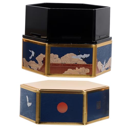 SHINEOFI Tarro Metálico Hermético para Almacenamiento de Alimentos Lata de Hojalata Vintage Tapa Capacidad Pequeña Adecuado para Té Azúcar y Cocina Doméstica