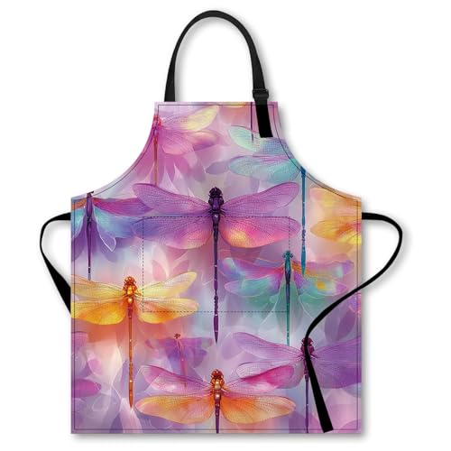 Image of Nuxovilar Decorative Kitchen Apron, 26.77x30.70 Inch Polyester Cooking Wearable Cover