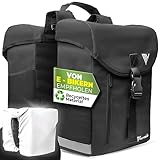 AUS RECYCELTEM MATERIAL – bei unserer Doppeltasche für Gepäckträger haben wir einen hohen Wert auf die Nachhaltigkeit gelegt, denn die Fahrradtasche besteht aus recycelten & hochwertig verarbeiteten RPET-Material.