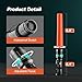 RoadHero 2 Pack Traffic Wand,11 Inch Flashlight Led Traffic Control Baton, Small Orange Safety Wands, Air Marshaling Wand with 5 Flashing Modes, Night Signal Light for Airport, Parking Directing