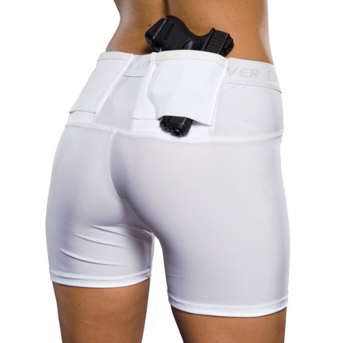 Women's Concealment Shorts by UnderTech Undercover (Large, White)