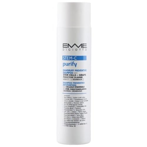 Emmediciotto Steam-C Purify Anti-Dandruff Purifying Shampoo 250Ml Based On Active Stem Cells Of Grape And Piroctone Olamine #TOP5
