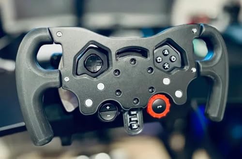 F1 Racing Wheel Mod Kit for Logitech G29 G920 G923, Professional Simulator Upgrade, Ergonomic Controls & Quick-Install Bracket, Gift for Sim Racer or Motorsports Enthusiast (Black)