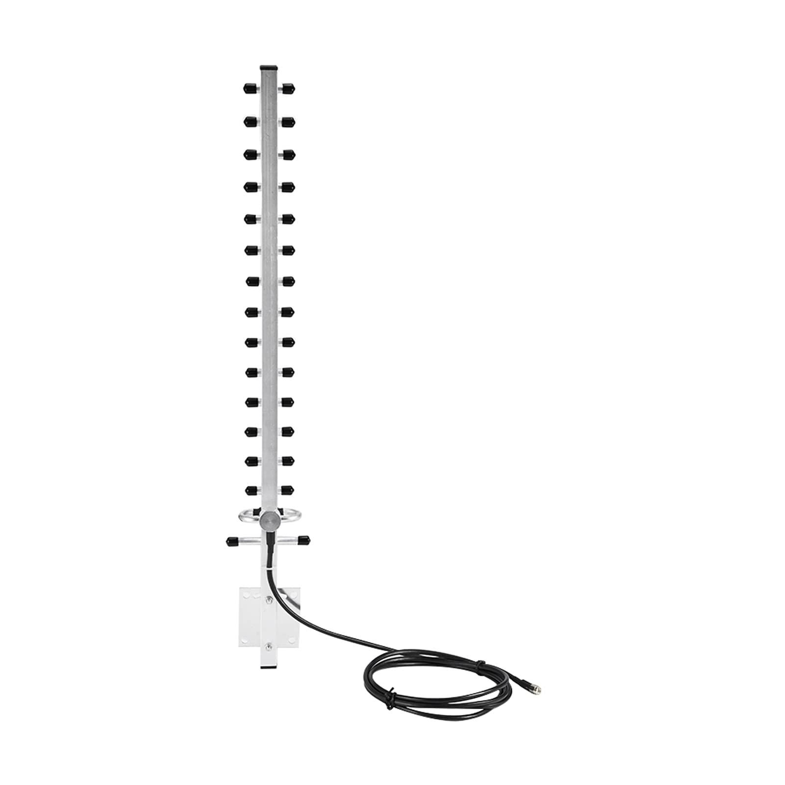 Antenna Ad Alto Guadagno 25dBi, Estensore WiFi Direzionale per Modem Router, Antenna Esterna in Lega di Alluminio con Cavo da 2 M, Argento, Connettore RP-SMA, Installazione