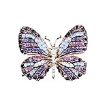 3. Elegantes und modisches Design: beliebte Schmetterlingsform, jede Schmetterlings-Brosche ist mit farbigen Diamanten in verschiedenen Farben eingelegt, einzigartige Textur, stilvoll und einfach.