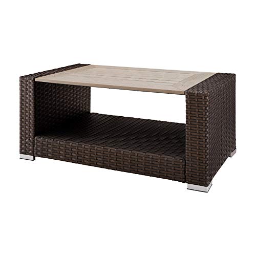 Pulaski Modern Weave Set Outdoor Furniture, Rustic Brown/Beige