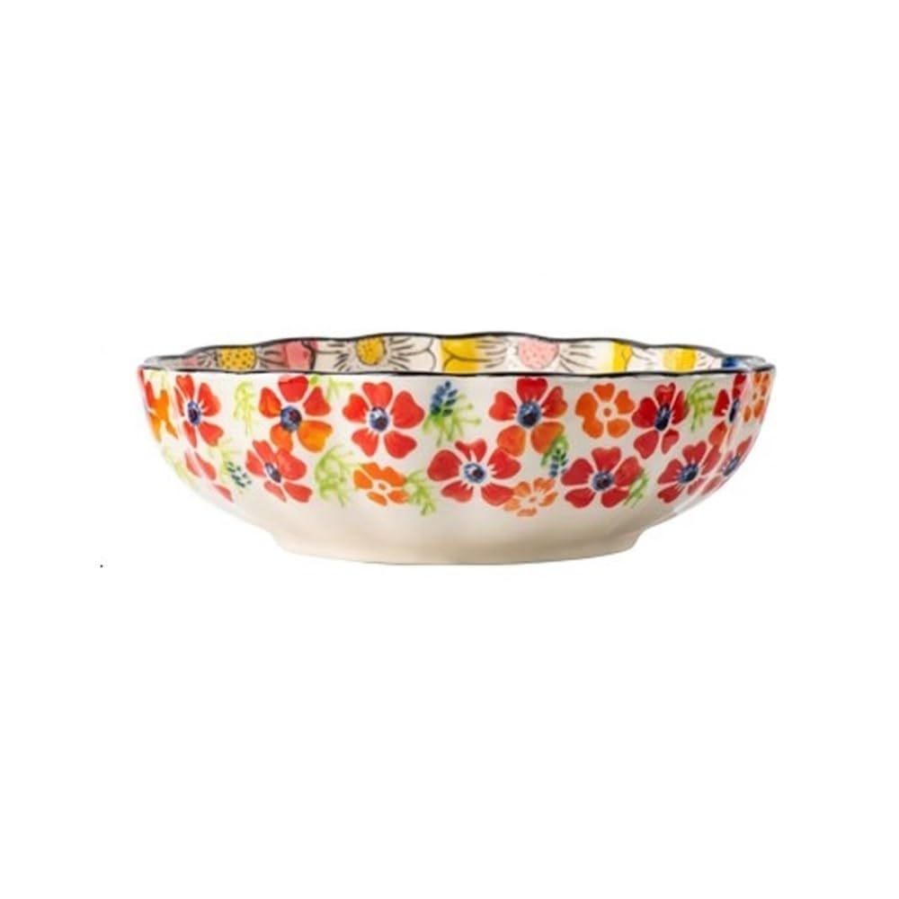 Ceramiczna miska na płatki, miseczki deserowe do kuchni, przekąsek, sałatek, przypraw, przystawek, octu, keczupu (czerwona)