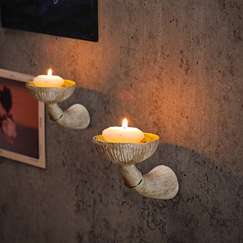 Mushroom Hanging Shelves Cute Mushroom Wall Floating Shelf Whimsical Mushroom Room Decor Wall Mounted Mushroom Hanging Shelves For Bedroom Living Room Bathroom Kitchen (2 Pcs, 3.35 X 1.97 Inch) #TOP4