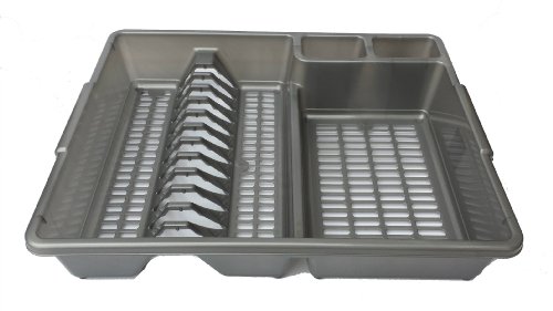 TONTERELLI EXTRA LARGE DISH DRAINER SILVER MADE IN UK