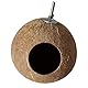 OMEM Hamster Haus Bird House Kokosnuss, Kokosnussschale können in, Bambus, Vogelkäfig, fixiert, Hamster Käfige(L)