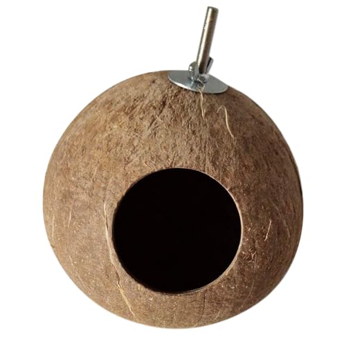 Image of OMEM Bird Coconut House,Hamster House,Coconut Shells can Fixed in Bamboo, Birdcages, Hamster Cages (M)