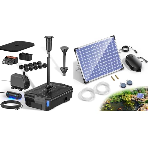 Kit filtro y fuente para estanque solar 15W NFESOLAR miniatura 1
