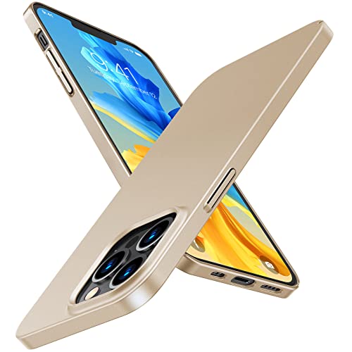 TORRAS Magnetic Slim-Fit for iPhone 16 Case, Ultra-Thin 16 Phone Case Compatible with MagSafe, Light Anti-Scratch Matte Hard PC Bayer OriginFit, Gold