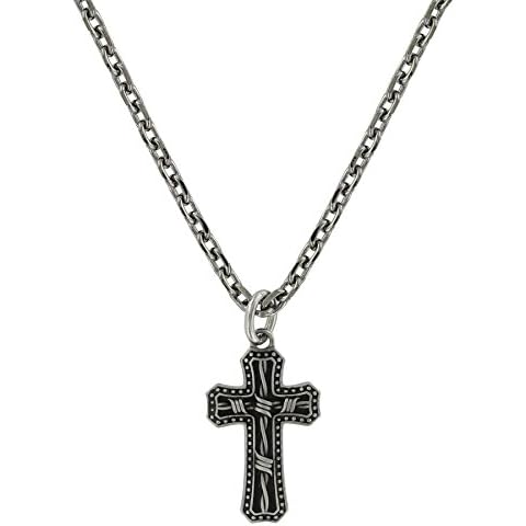 Montana Silversmiths Barbed Wire Cross Necklace - NC3848 Cover